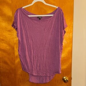 Express Lavender Short Sleeve Top